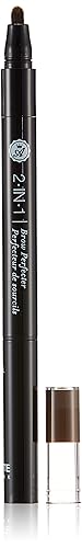 Absolute New York 2-in-1 Brow Perfecter, Dual-Ended Eyebrow Tool, Pencil and Pomade (AEBD02 Dark Brunette)