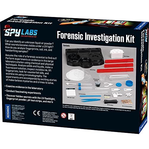 Thames & Kosmos Spy Labs Forensic Investigation Kit – Large Lab Setup to Collect & Analyze Evidence, Explore Detective Science for Kids