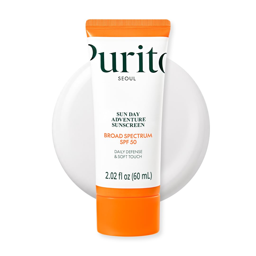PURITO Korean Sunscreen SPF 50 | Lightest Texture, No White Cast, Broad Spectrum UVA/UVB | Oil-Free, Vegan, For All Skin Types | Daily Lightweight Sun Beauty and Personal Care PURITO