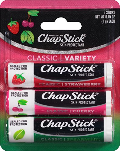 ChapStick Classic Lip Care Skin Protectant 0.15 Ounce, 3 Count (Pack of 1)