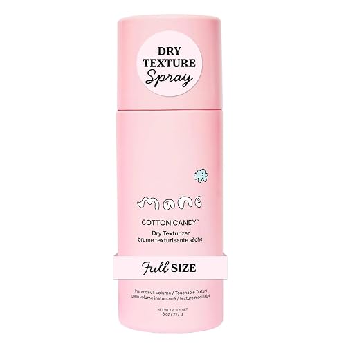 Mane Cotton Candy Dry Texture Spray - Volumizing Spray for Fine Hair - Lightweight Hair Styling Spray with Root Lift & Soft Tousled Texture - Heat