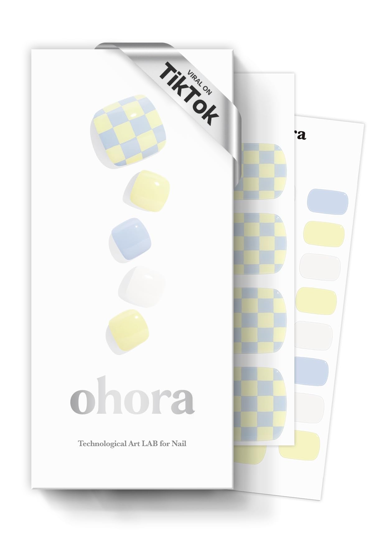 ohora Semi Cured Gel Pedi Strips (P Moonriver) - Works with Any Nail Lamps, Salon-Quality, Long Lasting, Easy to Apply & Remove - Includes 2 Prep Beauty and Personal Care ohora Default Title