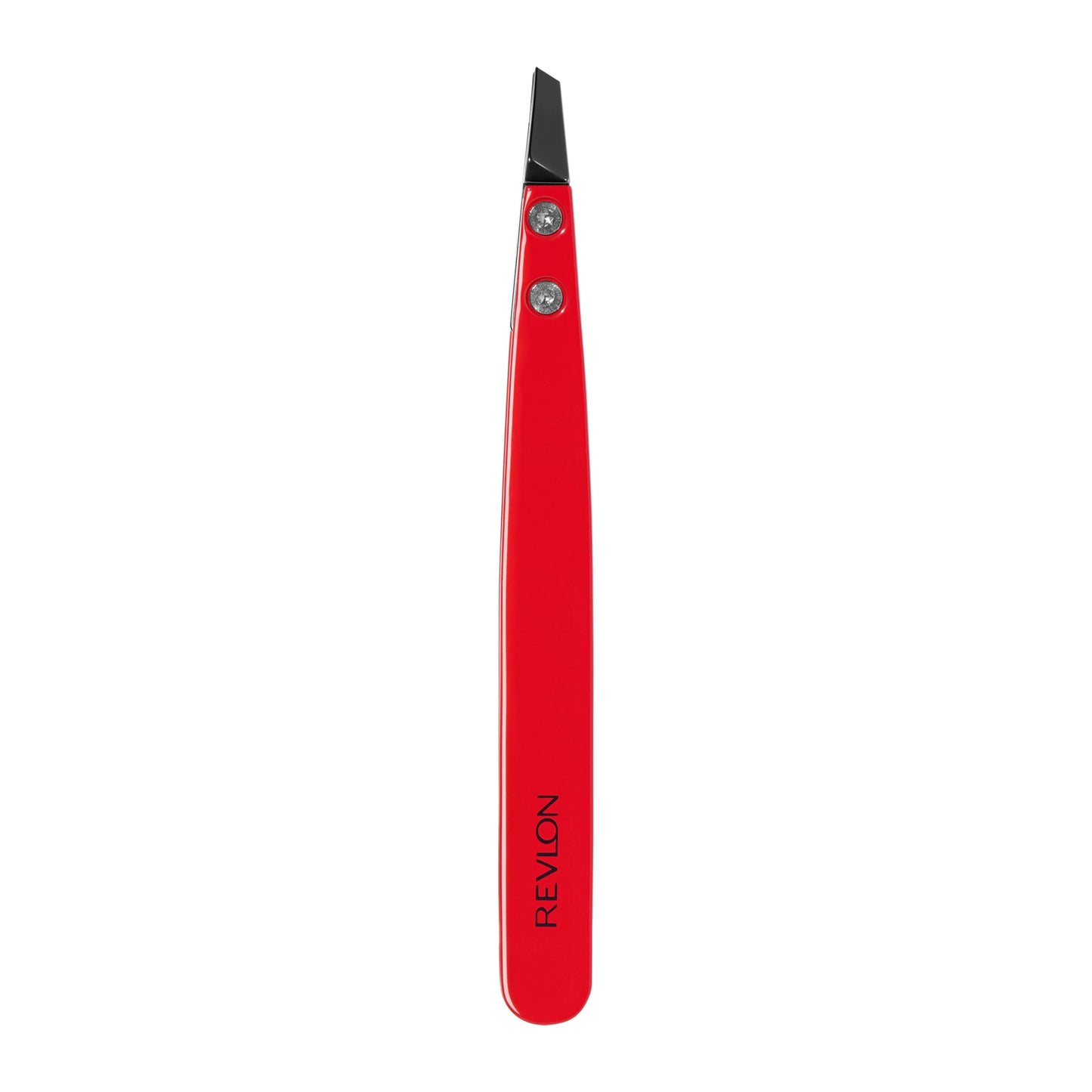 Revlon Ceramic Slanted Tip Tweezers, Precision For Eyebrow Shaping and Fine Hair Removal, Stocking Stuffer for Women & Men, Stainless Steel Body, 1