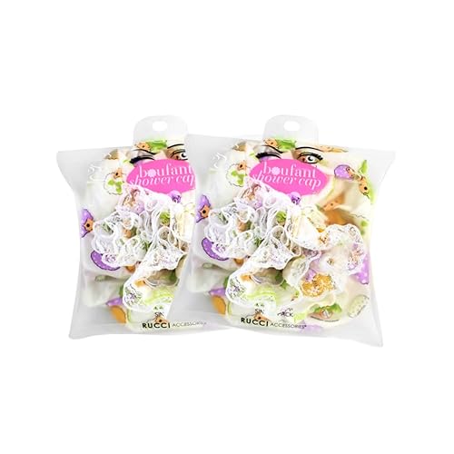 RUCCI Boufant Stylish & Reusable Shower Cap (Pack of 2)