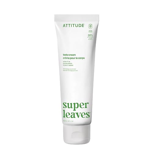 ATTITUDE Body Cream, EWG Verified Moisturizer, Vegan Moisturizing Products For Dry Skin, Dermatologically Tested, Pear & Amber Scent, 8 Fl Oz