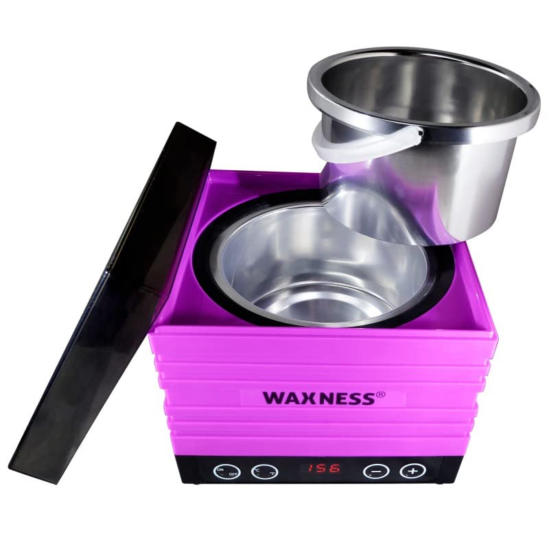 Waxness Bikini Lotus Stripless Waxing Kit with W-CUBE Digital Wax Heater, 0.8 lb (400 g) Hard Wax Beads - Rosin-Free Bikini Wax for Sensitive Areas Beauty and Personal Care Waxness