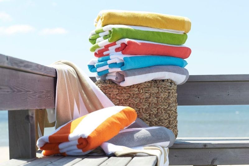 Cabana Stripe Beach Towel - Aqua