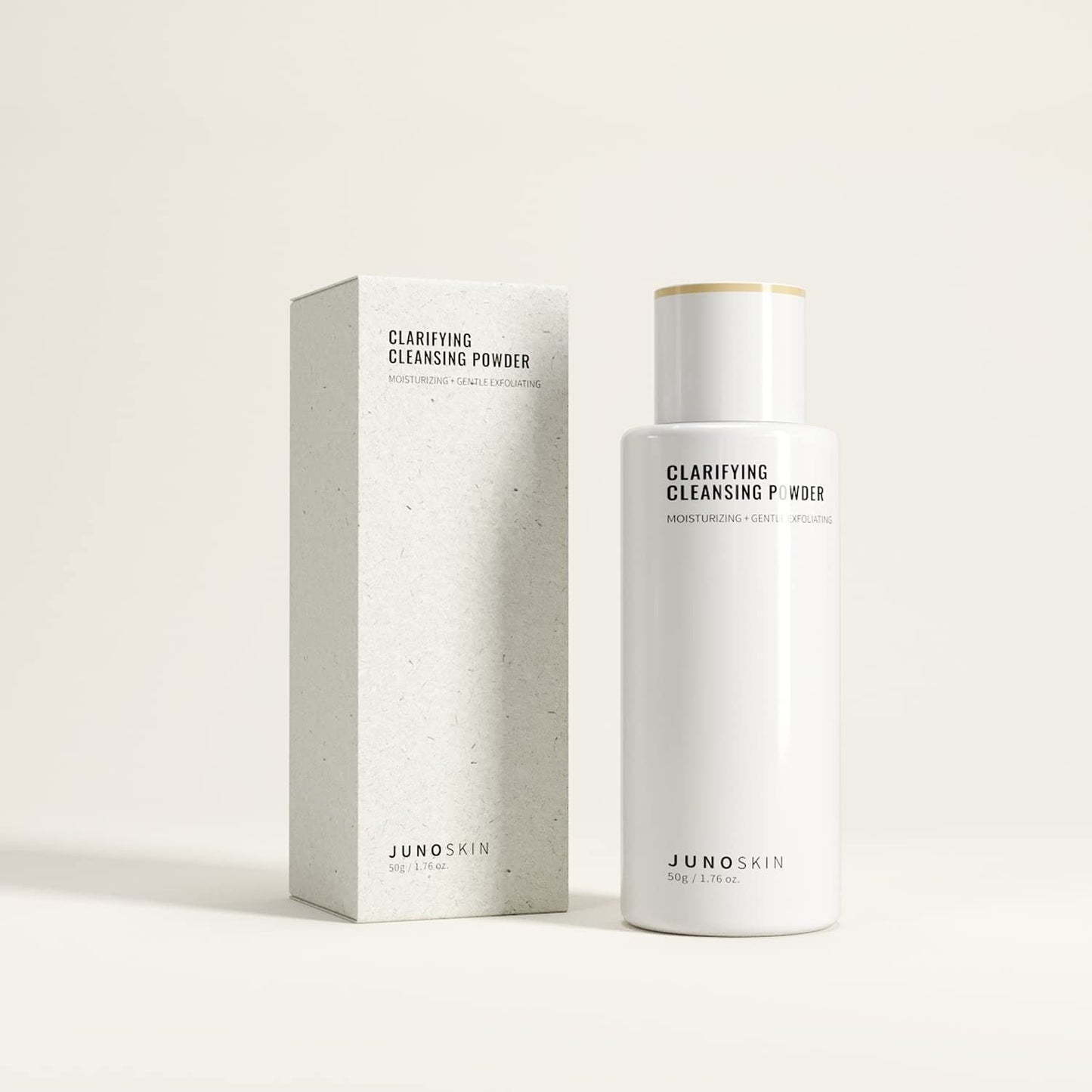 JUNO & Co. Cleansing Powder, Exfoliating Face Wash, 10-Ingredient Powder-to-Foam Cleanser with Hyaluronic Acid, Rice Extract, and Papain Enzyme, No