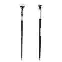 2pcs Multifunctional Folding Angle Scalloped Lash Brush For Women Girls, Compact Home Salon Comb, Separator Eyelash Brush, Angled Fan Shaped