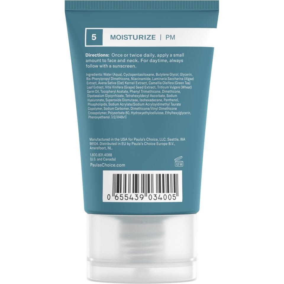 Paula's Choice SKIN BALANCING Invisible Finish Gel Face Moisturizer with Niacinamide & Hyaluronic Acid, Lightweight Face Gel Cream for Large Pores