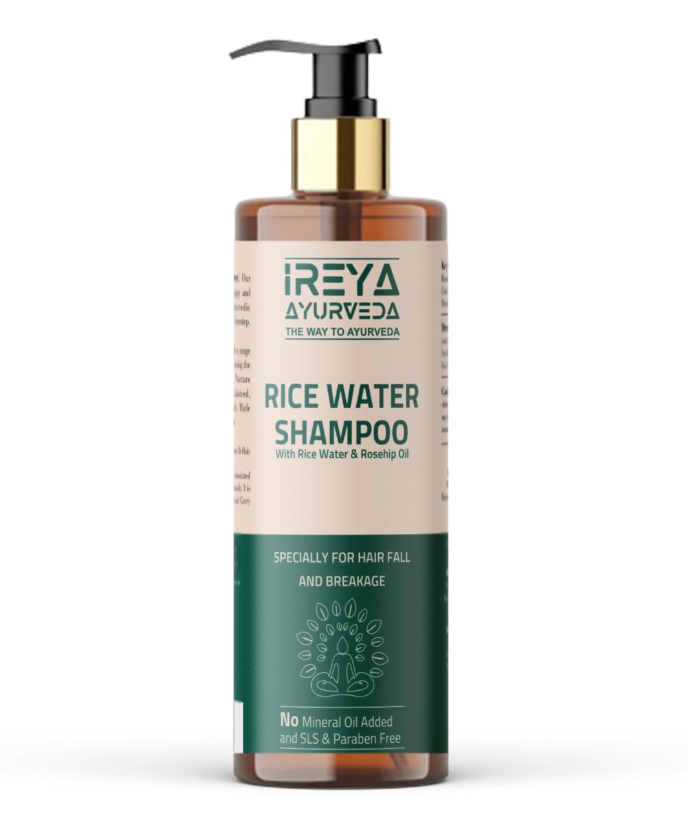 Rice Water Shampoo for hair with Rosehip oil 200ml (6.76oz) for Growth & Smooth Hair | Made with all natural ingredients No minerals