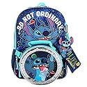 BIOWORLD Unisex Lilo & Stitch 5 Piece Backpack Set (Little Kid/Big Kid), Purple, One size