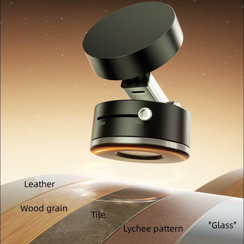 Fussybussy Magnetic Phone Holder-2026 Upgraded Vacuum Magnetic Car Phone Stand with Washable Nano Gel Pad Suction Cup 360° Adjustable Phone Mount…