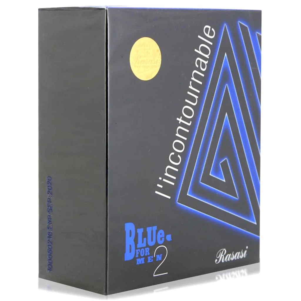 RASASI Blue 2 L'incontournable Eau De Parfum Spray for Men, 2.5 Ounce