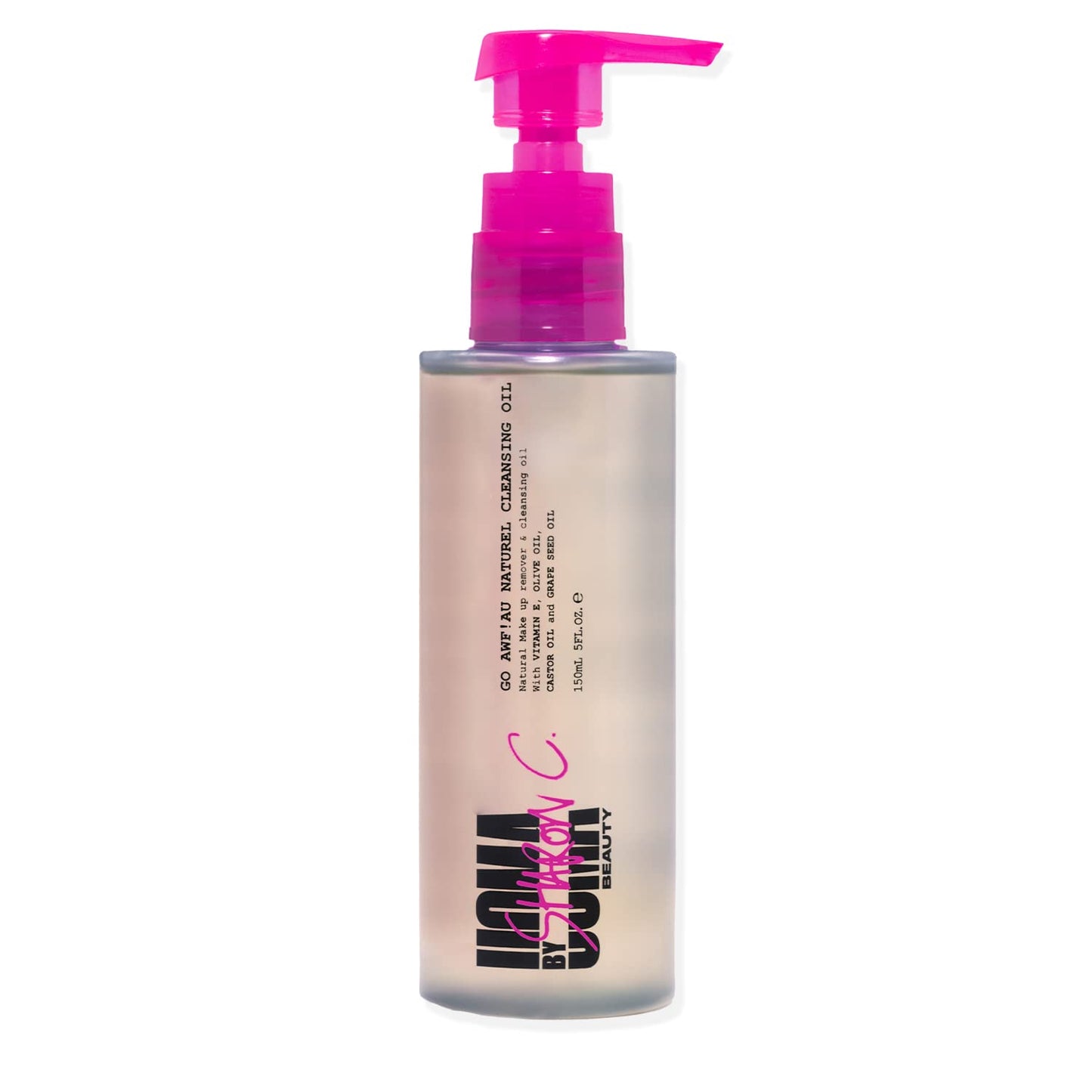 UOMA Cleansing Oil by Sharon C - Go Awf Au Naturel Cleansing Oil. Face Wash & Make Up Remover for All Skin Types, Hydrating Oil Cleanser with Natural