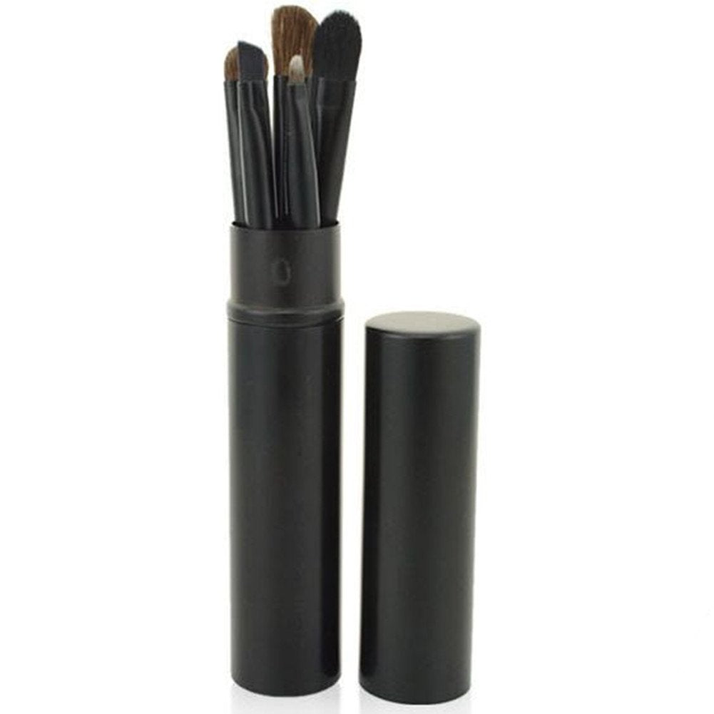 Mokale 5 Pieces Professional Eyeshadow Brush Makeup Kit Designer Cosmetic Eye Makeup Tools With Luxury Case Synthetic & Goat Hair Stylish Ergonomic