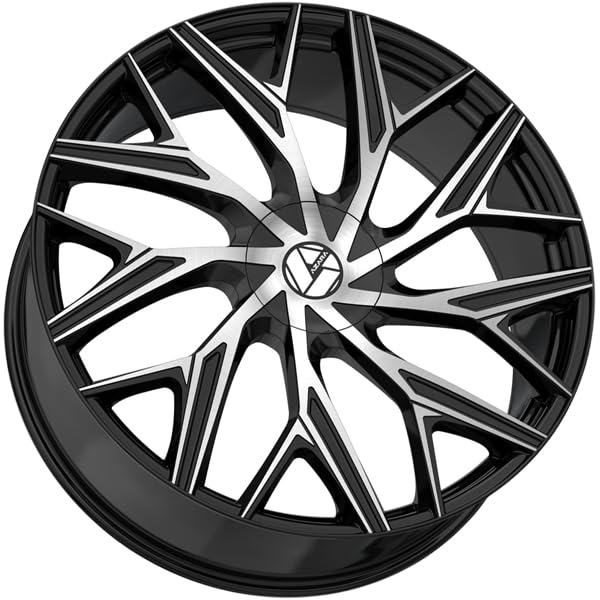 Azara AZA-527 20x8.5 5x112 5x114.3 +35 Cb 74.1 Gloss Black & Machined