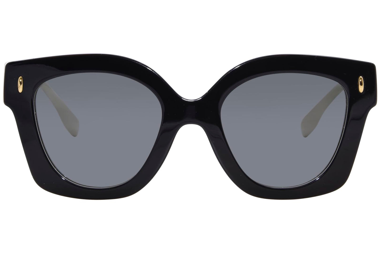 Tory Burch TY 7201U 198887 Black/Ivory Plastic Irregular Sunglasses Grey Lens