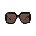 Gucci Women's Oversized Square Sunglasses, Shiny Black, One Size