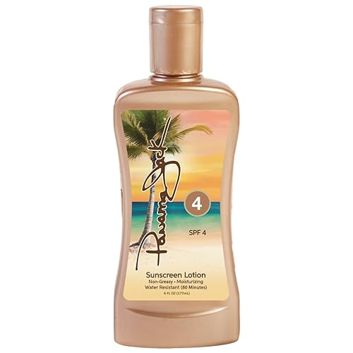 Panama Jack Sunscreen Tanning Lotion - SPF 4, PABA, Paraben, Gluten & Cruelty Free, Antioxidant Moisturizing Formula, 6 FL OZ (Pack of 1)