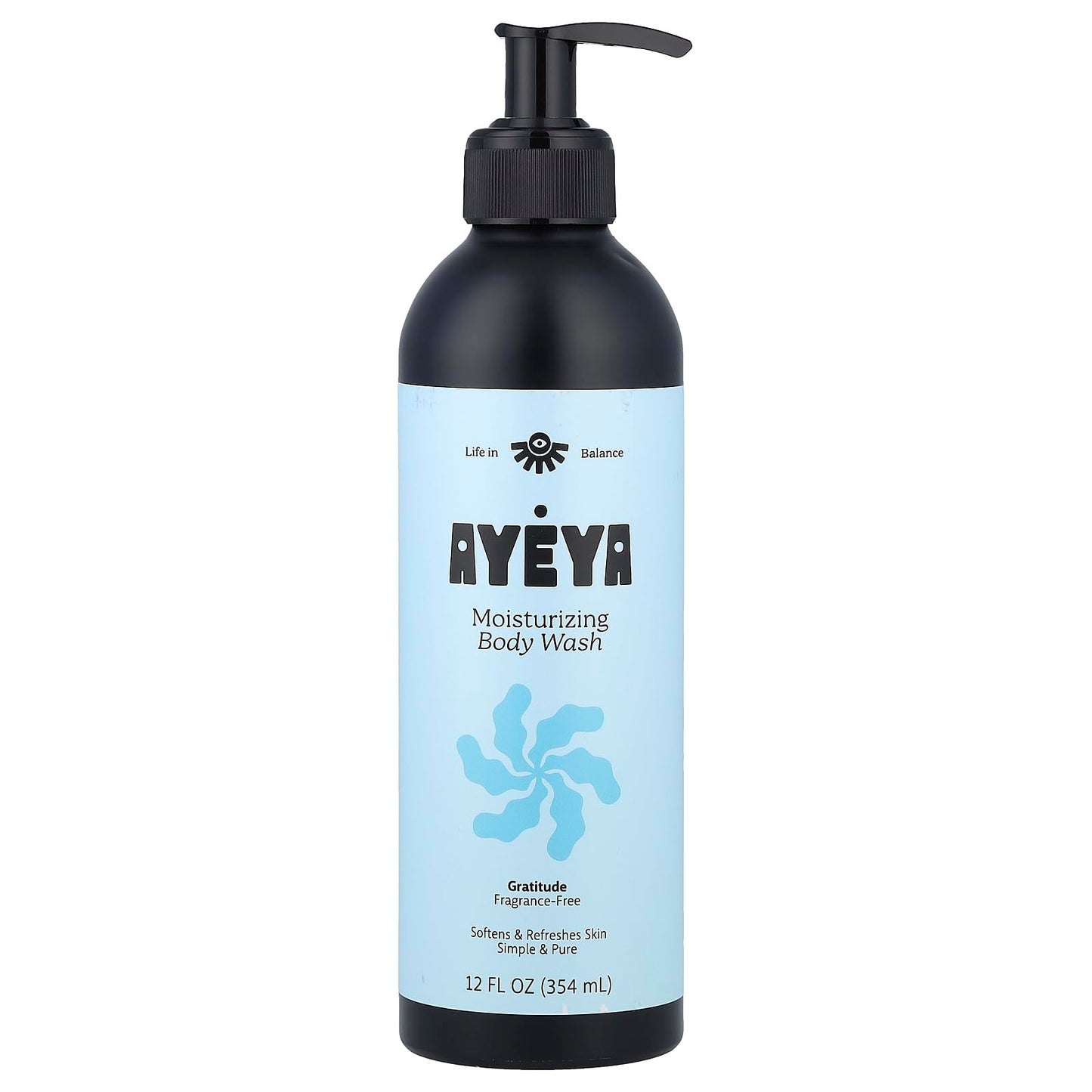 AYÉYA Gratitude Moisturizing Body Wash - Fragrance-Free, Non-Toxic Vegan Body Cleanser for Dry, Sensitive and Eczema-Prone Skin | Gentle Hydrating