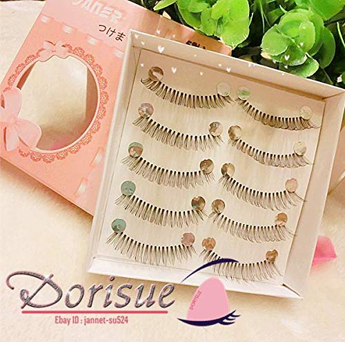 Dorisue False Eyelashes Super Natural Light Volume Short Length and light color lashes Soft Like Real Lashes Black False Eyelashes Charming Eye Lash