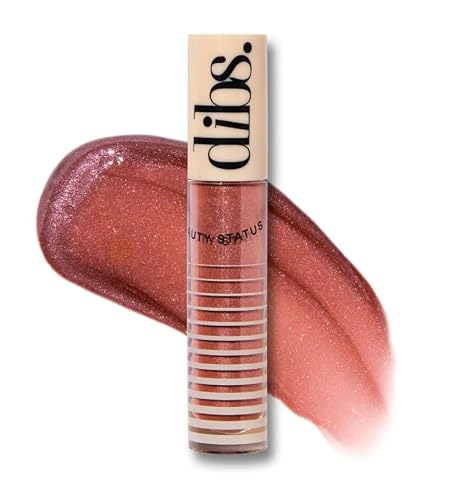 DIBS Beauty Go To Glossy Balm Lip Gloss Topper - MIMS (Make it Make Sense) Warm Mauve Shimmer, 0.20 oz
