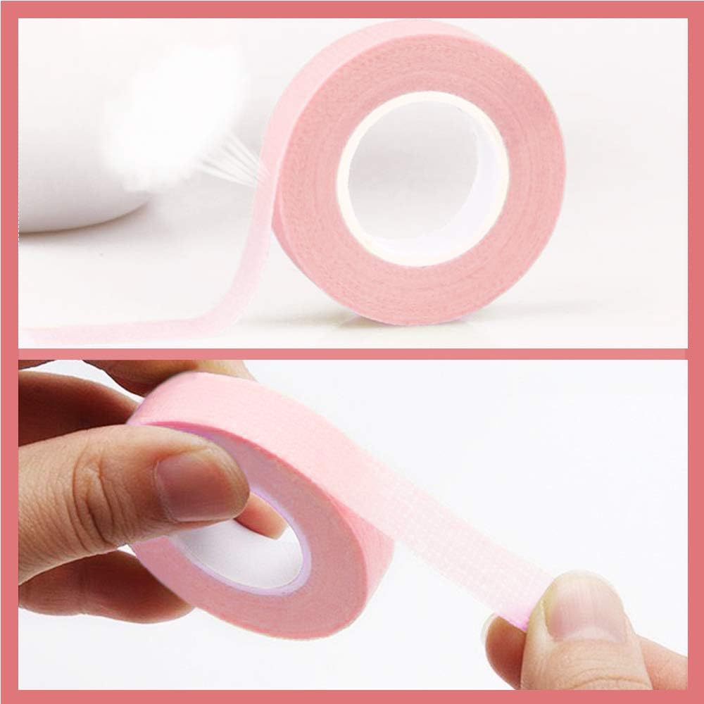 EBANKU 5 Rolls Eyelash Extensions Tape, Eye Tape for Lash Extension Breathable Micropore Fabric Tape for Eyelash Extension Supplies (9m/10 Yards)