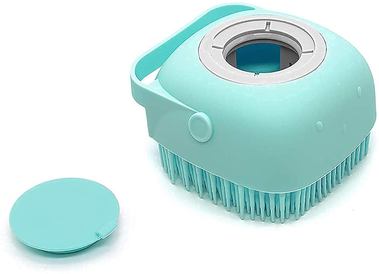 SIOPAWORLD Silicone Soft Bath Body Double-sided Brush with Soap Dispenser Scrubber-use in Hooks Baby Shower Deep Cleaning Gentle Scrub Massage Beauty and Personal Care SIOPAWORLD