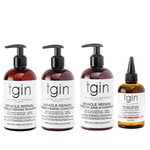 tgin The Growth Package: MRx Strengthening Shampoo and Conditioner, MRx Protective Leave In Conditioner, MRx Anti-Breakage Serum - Gift Set