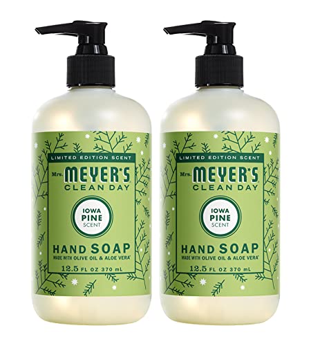 MRS. MEYER'S CLEAN DAY Liquid Hand Soap, Cruelty Free, Iowa Pine Scent, 12.5 oz (Pack of 2)