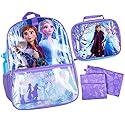 Bioworld Disney Frozen Anna Elsa Olaf Trust Your Journey 5 PC Backpack Set Tote Bag