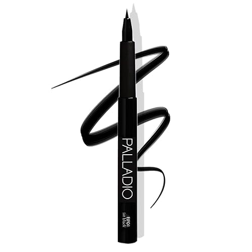 Palladio Felt-Tip Eyeliner Ultra Fine Liner, Creates Thin Precise Lines, Quick Drying, Waterproof, Rich Pigment, Long Lasting Application, Mess Free