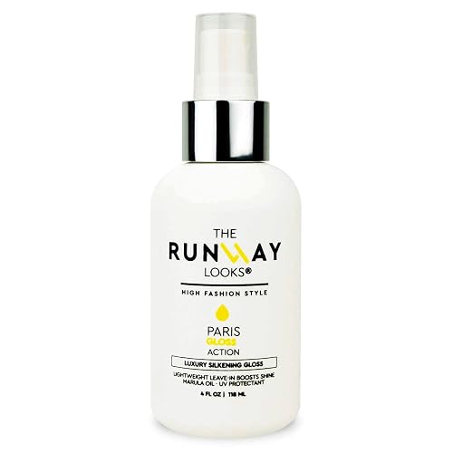 The Runway Looks Gloss Luxury Silkening Sheen, Marula Oil Infused Leave-In Spray to Boost Shine & Softness, Non-Greasy Formula (4oz)
