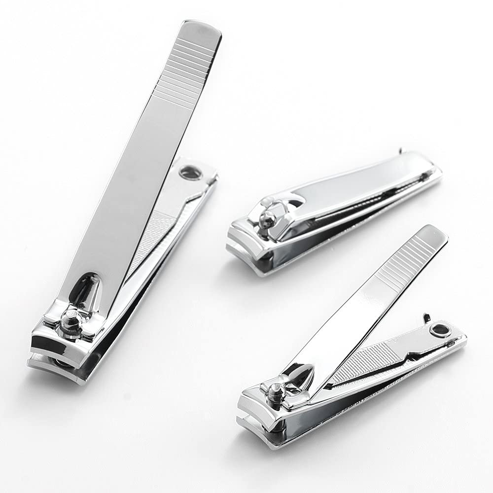 4 Pcs Professional Stainless Steel Toenail Clipper and Fingernails by QLL - Swing Out Nail Cleaner/File - Sharpest Stainless Steel Clipper - Wide Easy