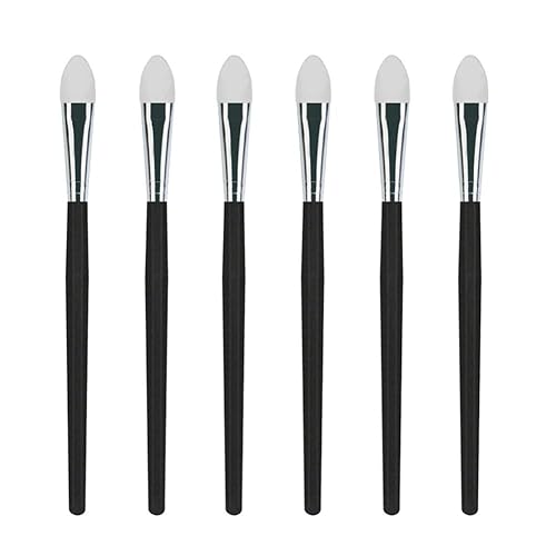 LORMAY 6 Pcs Silicone Eyeshadow and Lip Mask Makeup Brushes, Professional Tools for Applying crème or Liquid Eye Shadows and Lip Colors