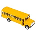 Rhode Island Novelty 5 Inch Die Cast School Bus with Pull-Back Action, 1 Per Order