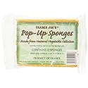 Trader Joe's Pop up Sponges Made From Natural Vegetable Cellulose 12 Sponges, 1 Pack