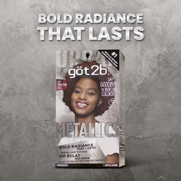 Got2b Metallics Permanent Hair Color, M65 Deep Red