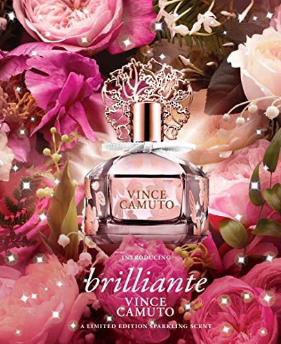 Vince Camuto Brilliante Eau de Parfum Perfume for Women, Sparkling White Floriental Fragrance, Notes of Gardenia Petals, Jasmine Sambac & Cashmere