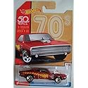 Hot Wheels 70s, RED with FLAME '70 DODGE CHARGER R/T 50TH ANNIVERSARY 1/10
