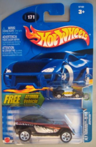 Hot Wheels 2003 Alt Terrain Jeepster ORANGE Atomix 8/10 # 171 1:64 Scale