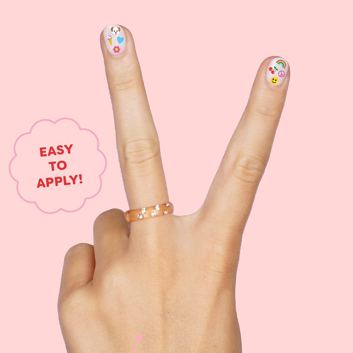 xo, Fetti Kids Nail Stickers - 816 Decals | Birthday Girl Party Favors, DIY Home Activity, Gift, Cute Nail Transfer, Groovy, Princess, Girl Power