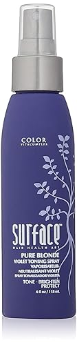 SURFACE Hair - Pure Blonde Violet Leave-In Toning Spray - Tones, Brightens & Protects Hair - 4 fl oz