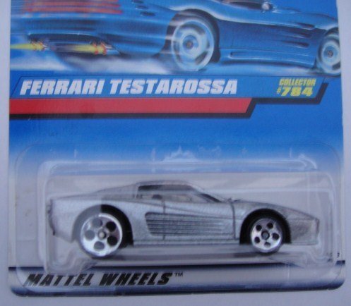 HOT WHEELS SILVER FERRARI TESTAROSSA #784 5 DOT
