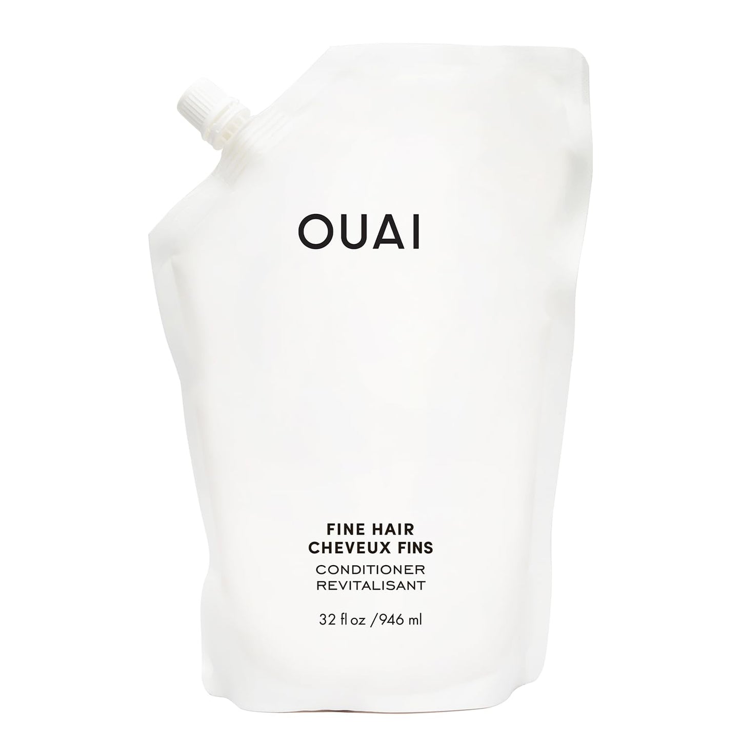 OUAI Fine Hair Conditioner Refill - Volumizing Conditioner Made with Keratin, Biotin and Chia Seed Oil - Adds Softness, Bounce and Volume - Free from Beauty and Personal Care OUAI Default Title