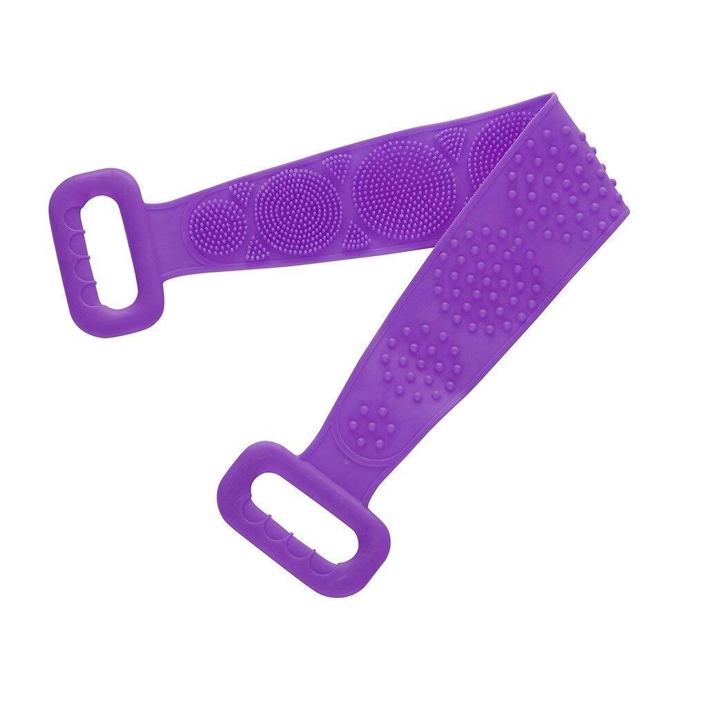 zxb-shop Body Scrub Towel 70cm Silicone Shower Brush Bath Shower Wash Body Belt Bath Towel Exfoliating Back Brush Exfoliating Wipes (Color : A) Beauty and Personal Care zxb-shop