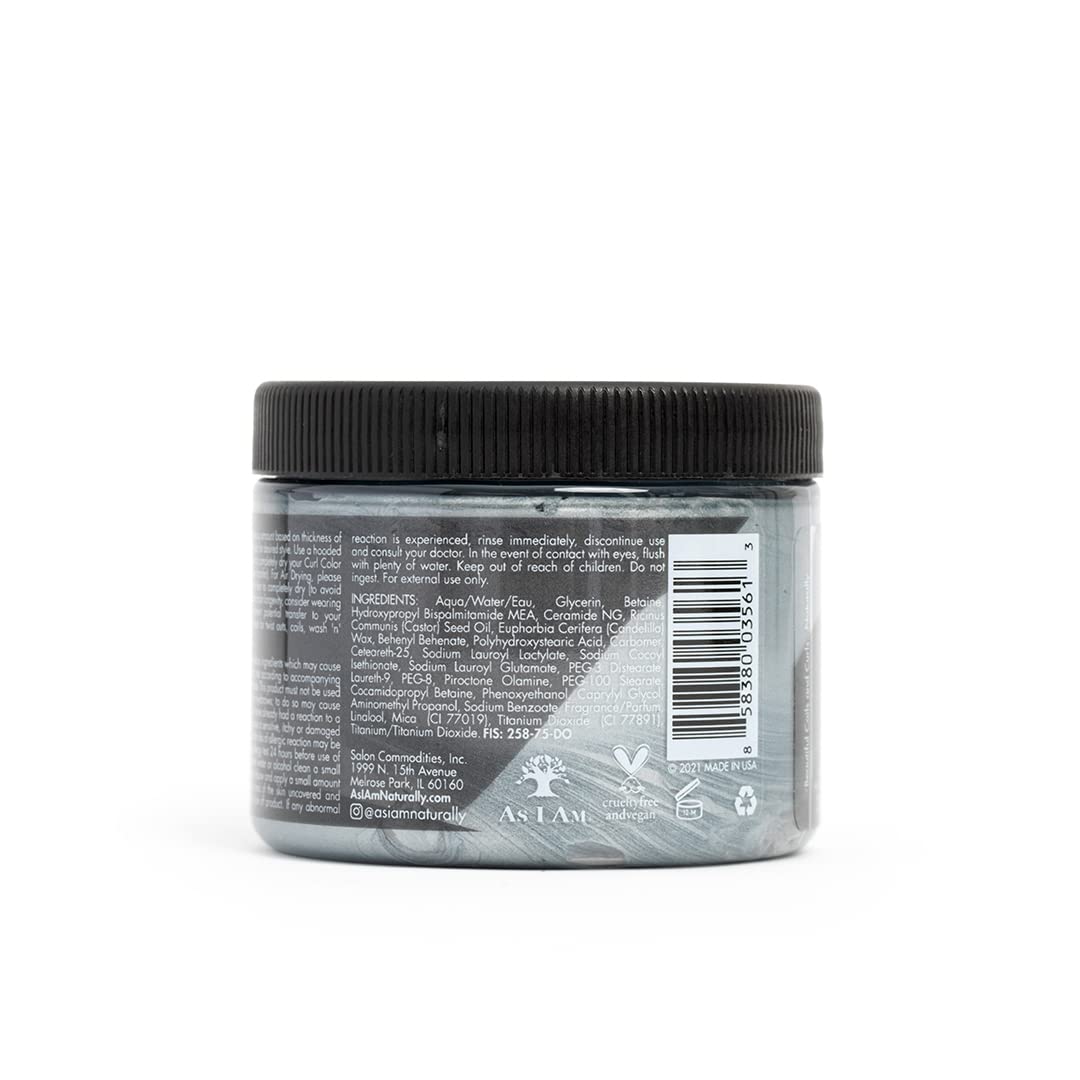As I Am Curl Color - Sassy Silver - 6 oz - Color & Curling Gel - Temporary - Vegan & Cruelty Free