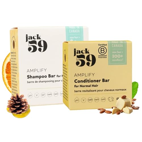 All Natural Shampoo and Conditioner Set for Normal Hair with Soothing Scent, Bar Shampoo and Conditioner Set to Increase Hair Volume, Boost Shine