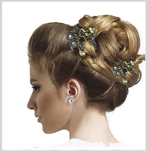 Set of 8 JCGY Mini Hair Claws Tiny 1"x1" Metal Claw Clip LPW-5-8